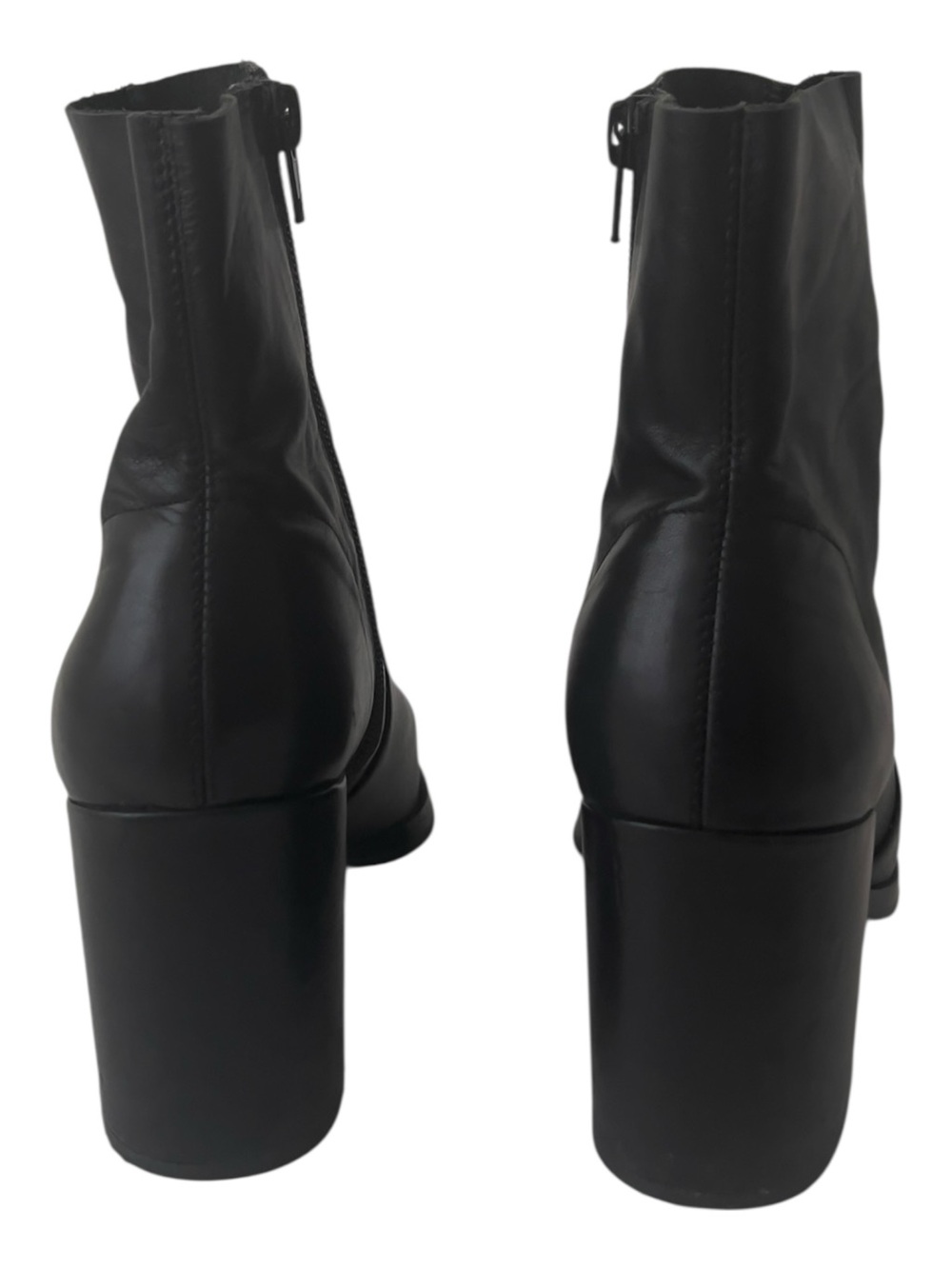Tony Bianco Black Leather Brazen Luxe  Pointed Toe Booties Size 7.5 - Picture 6 of 15